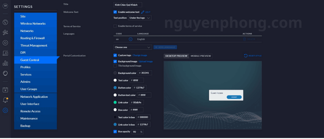 Cấu hình WiFi Marketing trên UniFi Controller