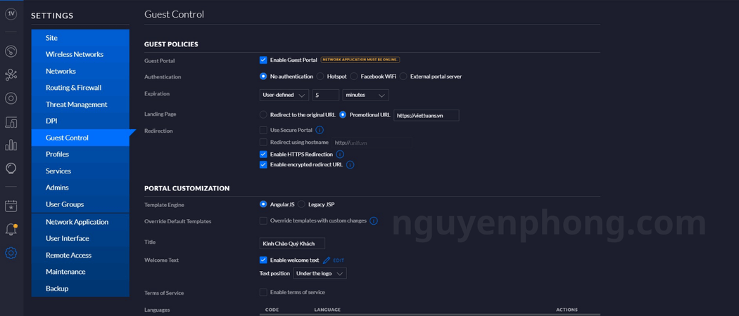 Cấu hình WiFi Marketing trên UniFi Controller