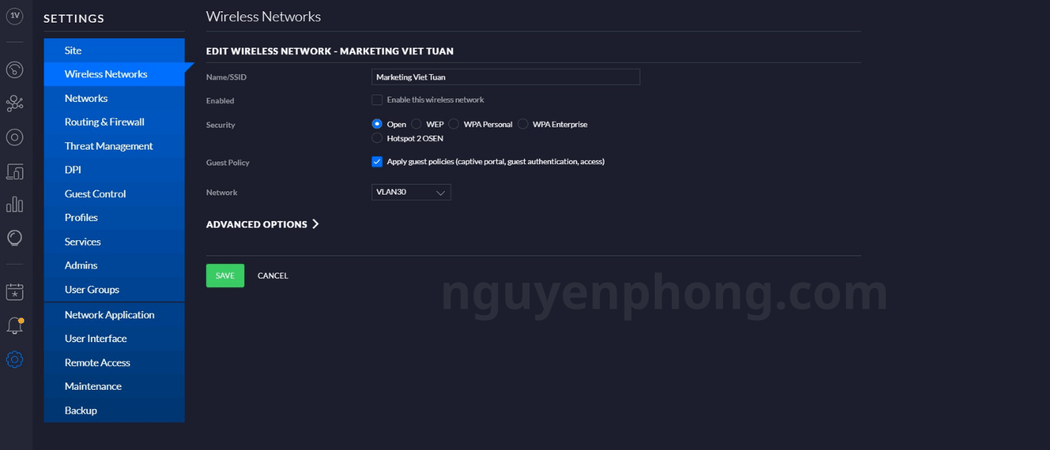 Cấu hình WiFi Marketing trên UniFi Controller