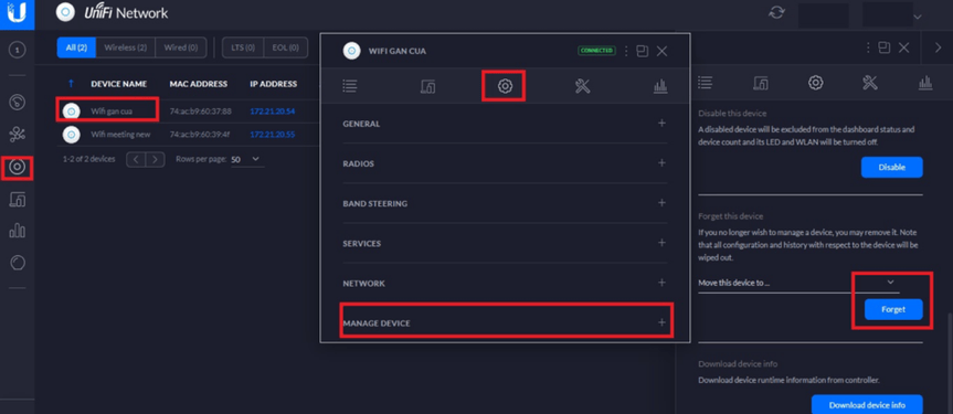 Hướng dẫn reset UniFi Access Point 