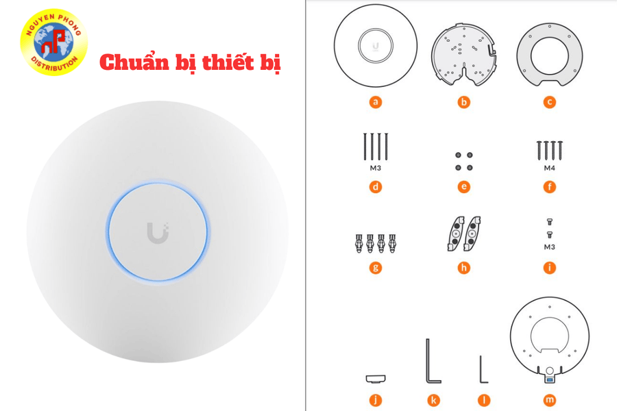 cách lắp đặt bộ phát wifi UniFi gắn trần và gắn tường